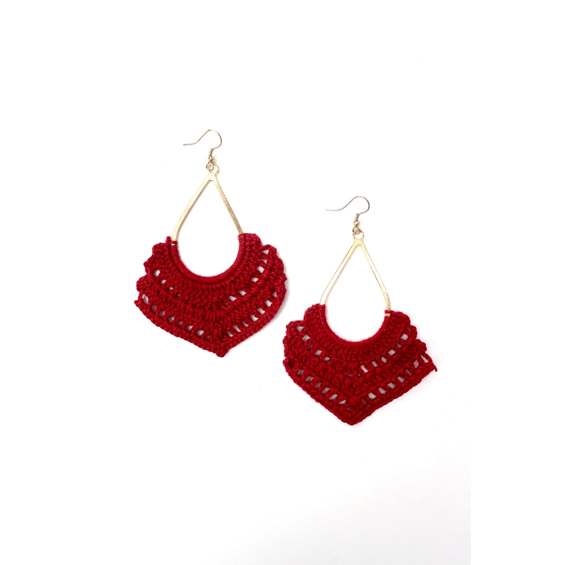 Crochet Dangle Earrings -- Choice of Color - BFF Here