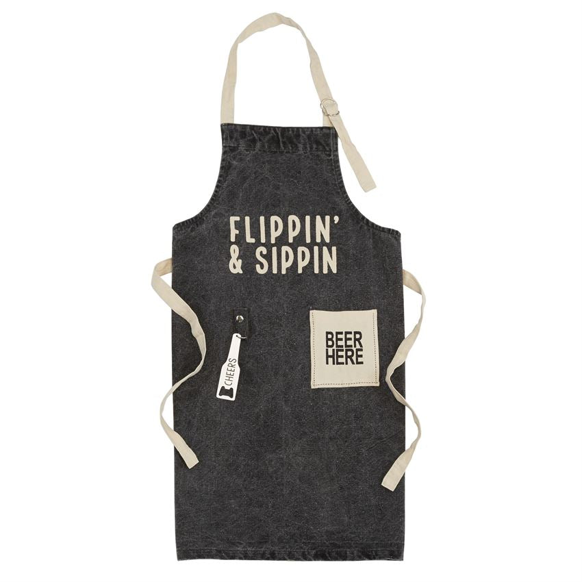 Flippin and Sippin Apron by Mud Pie - BFF Here