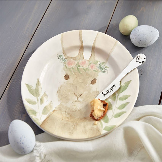 Watercolor Bunny Cheese Plate  by Mud Pie - BFF Here