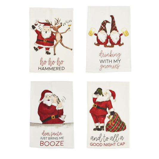 Christmas Drinking Towels by Mud Pie - BFF Here