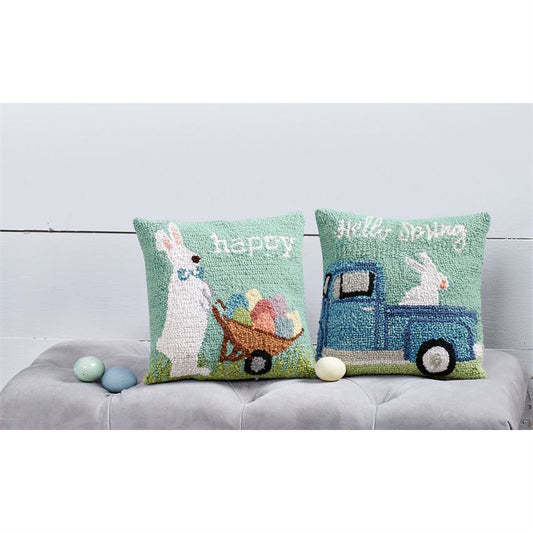 Bunny Hooked Pillows by Mud Pie -- Choice of Styles - BFF Here