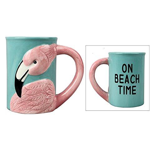 Flamingo "On Beach Time" Coffee Mug - 12 oz. - BFF Here