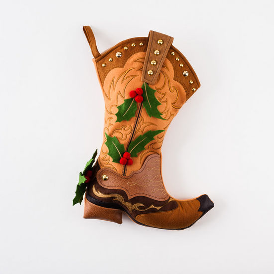 Cowboy Boot Christmas Stocking - BFF Here