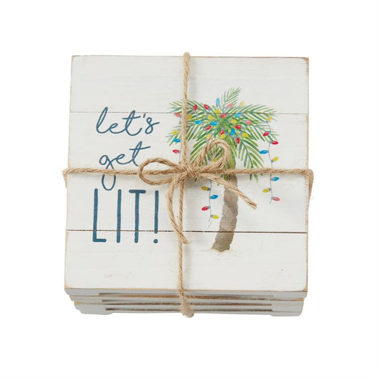 Planked Sea Christmas Coasters by Mud Pie - BFF Here