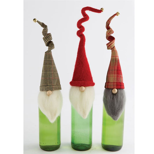 Gnome Wine Toppers by Mud Pie -- Choice of Style - BFF Here