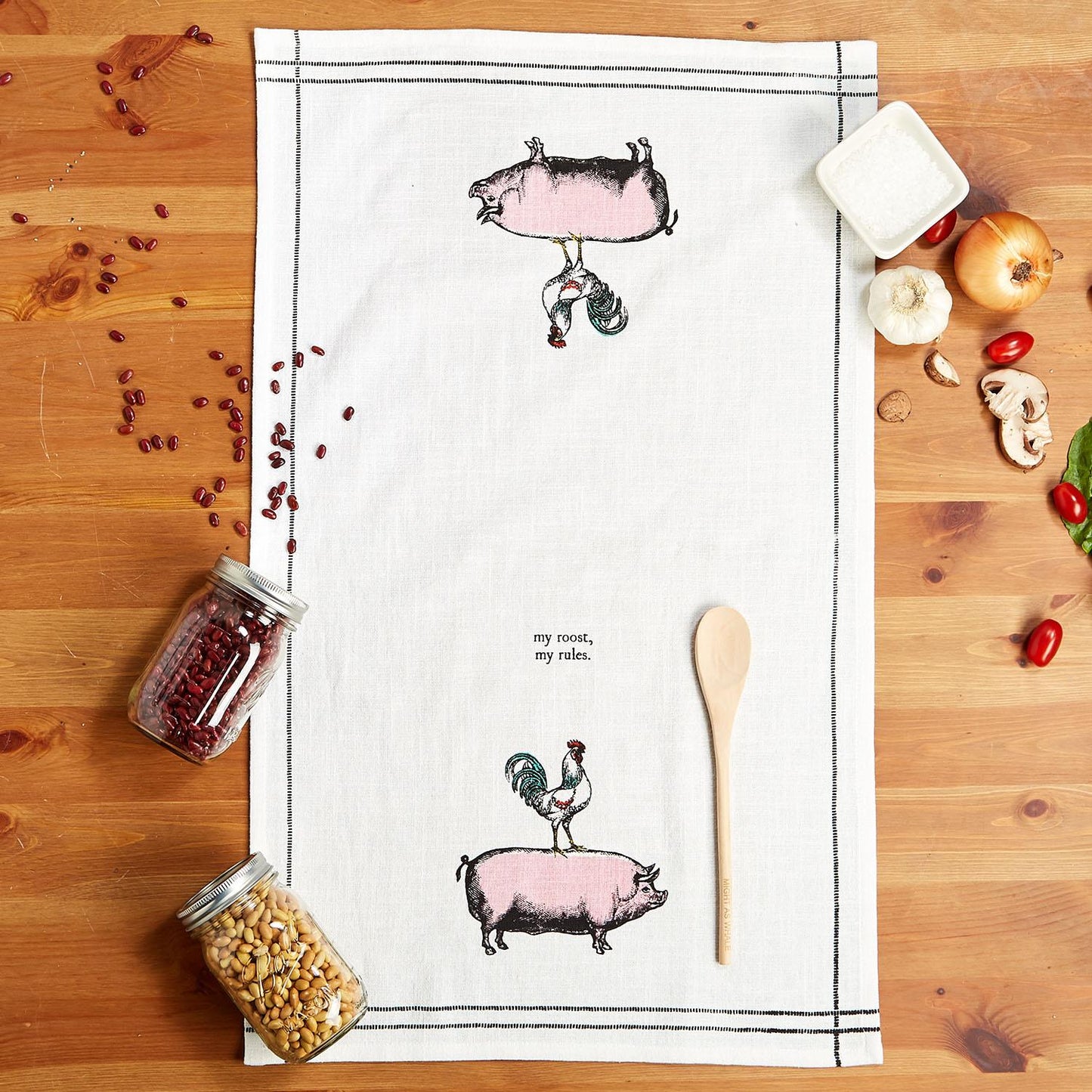 Homestead Dish Towel with Wooden Spoon -- Choice of Design - BFF Here