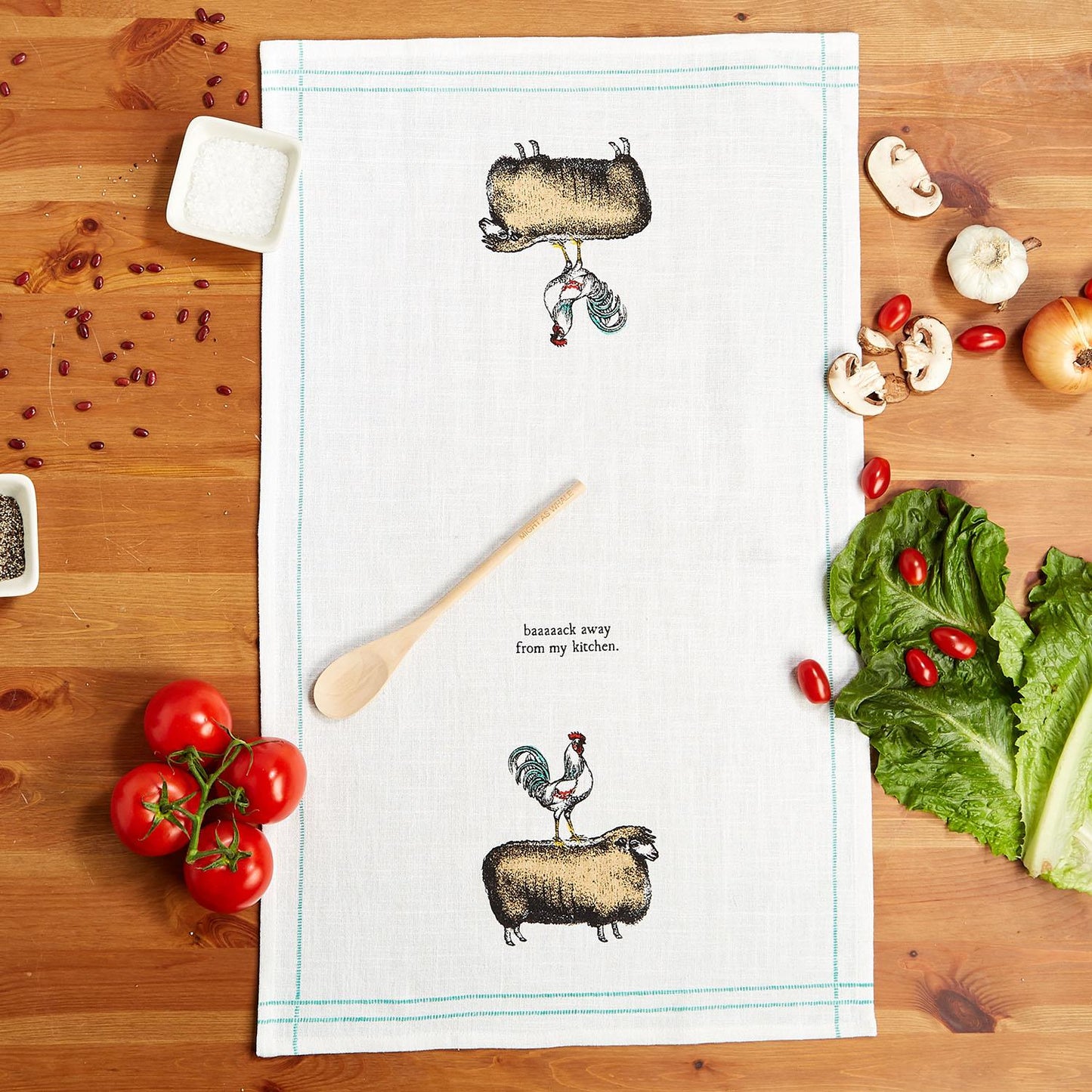 Homestead Dish Towel with Wooden Spoon -- Choice of Design - BFF Here