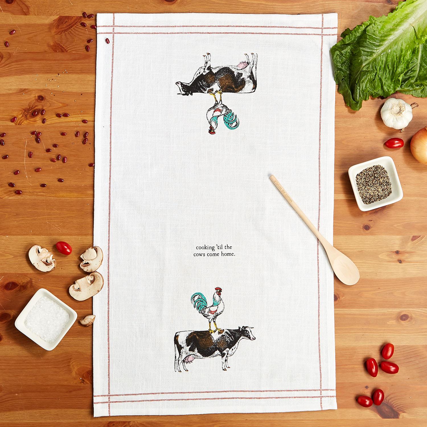 Homestead Dish Towel with Wooden Spoon -- Choice of Design - BFF Here