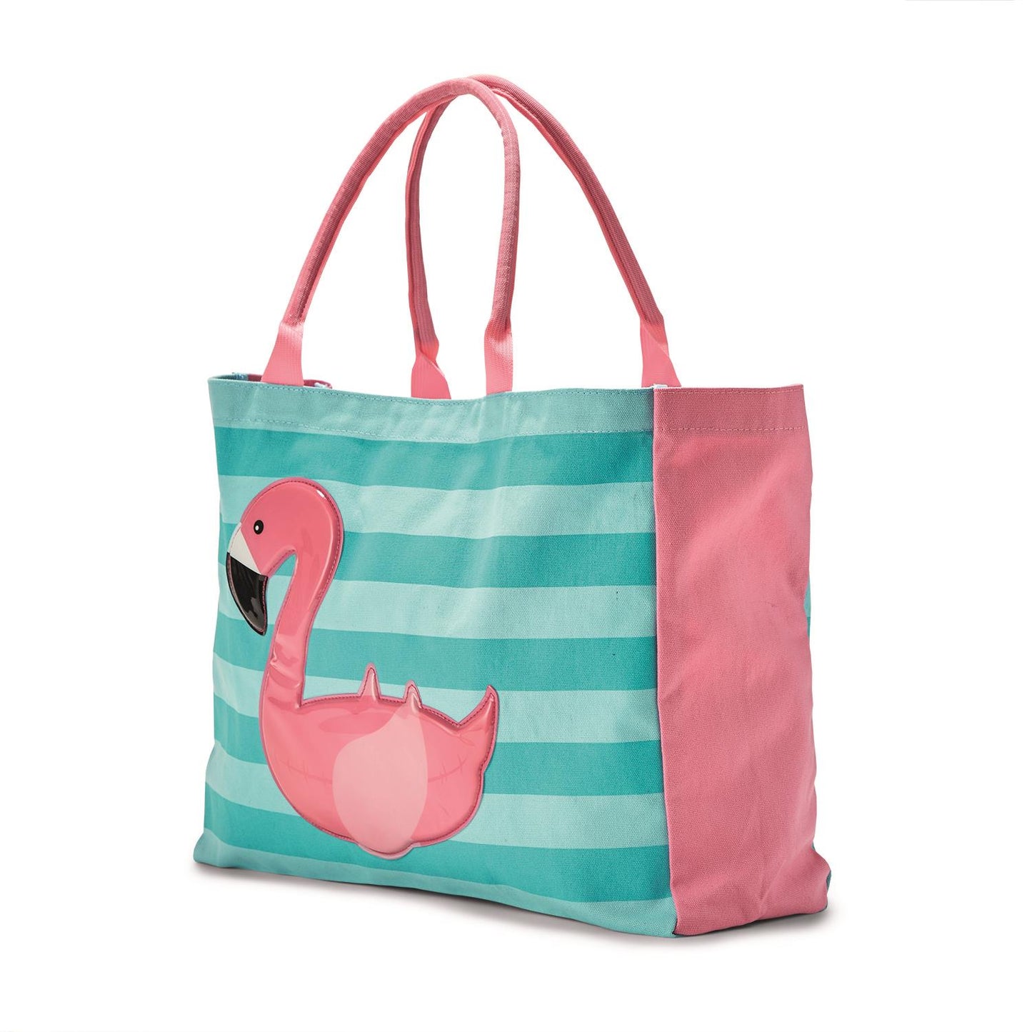 Float On Stripe Tote Bag -- Choice of Flamingo or Swan - BFF Here