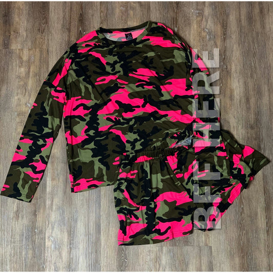 MJ Pajama Set -- Pink Camo - BFF Here