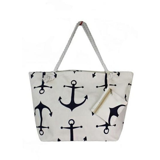 Beach Vibe Large Anchor Tote - BFF Here