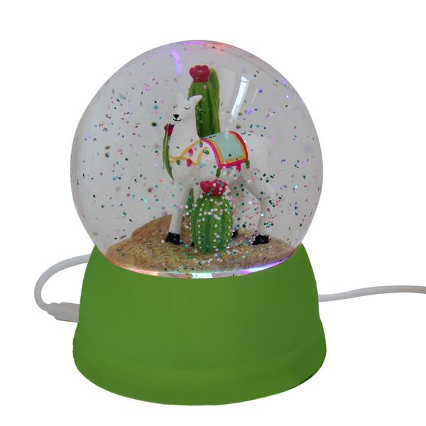 Llama USB Powered Snow Globe - BFF Here
