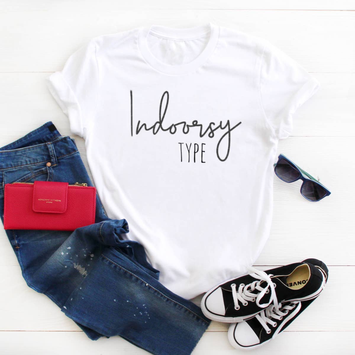 Indoorsy Type Graphic T-Shirt - BFF Here