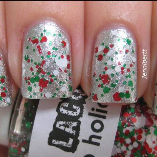 Ho Ho Holidays-- Christmas Holiday Glitter Nail Polish - BFF Here