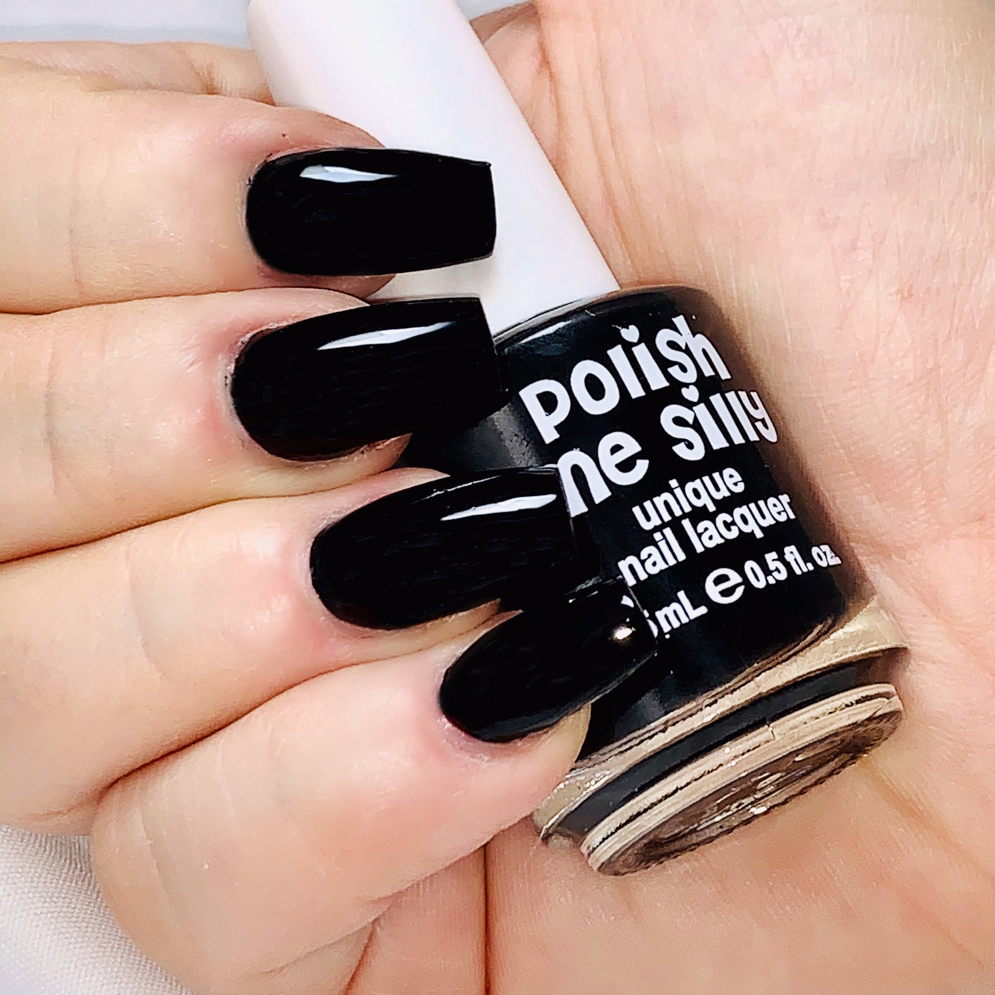 Blackout - Solid Black Creme Polish - BFF Here