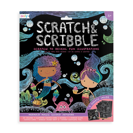 Scratch & Scribble Art Kit -- Mermaid Magic - BFF Here