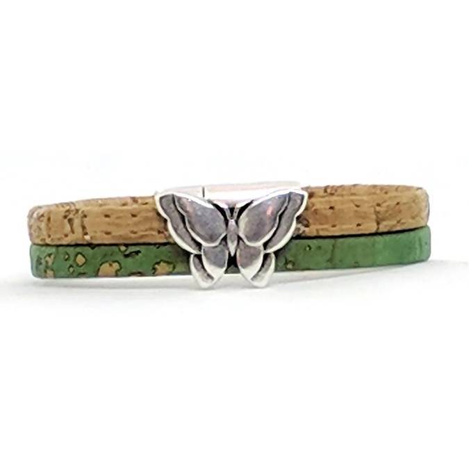 Butterfly Classic Cork Bracelet -- Choice of Size - BFF Here