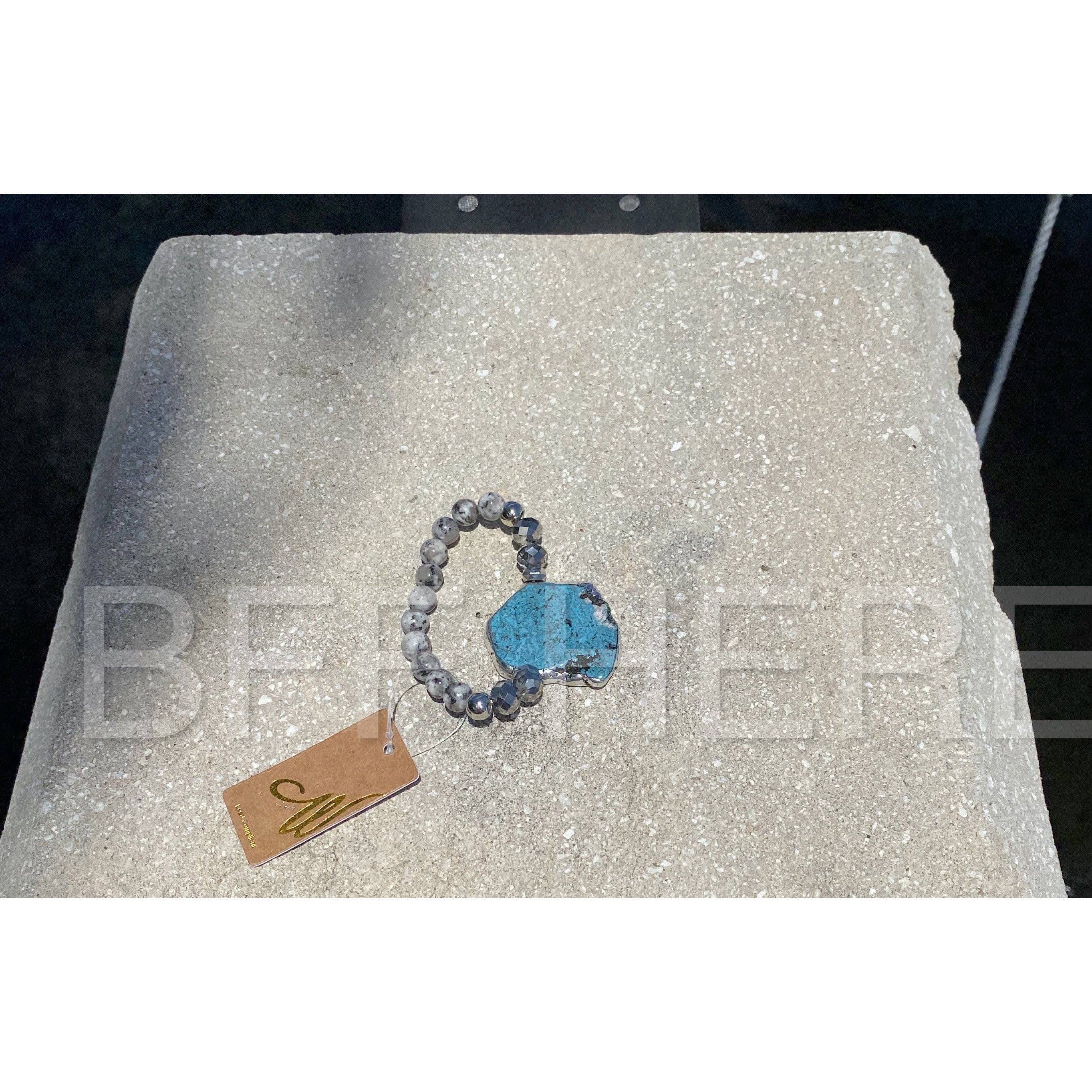 Turquoise Stone Bead Bracelet -- Choice of Color - BFF Here