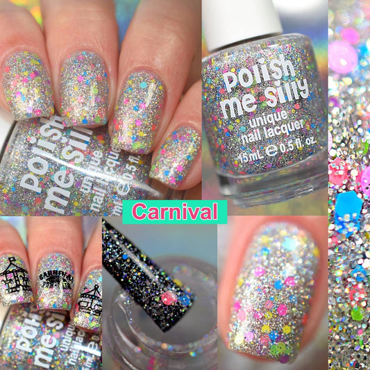 Carnival- Bright Lights Holographic Glitter Nail Polish - BFF Here