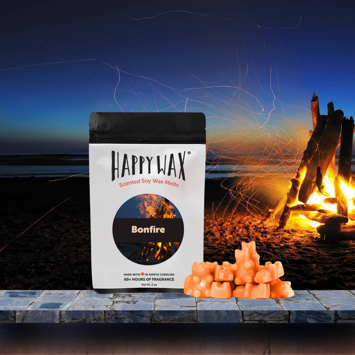 Happy Wax Soy Melts -- Bonfire - BFF Here