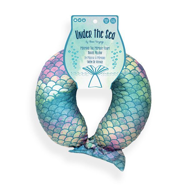 Mermaid Tail Memory Foam Neck Pillow -- Choice of Color - BFF Here