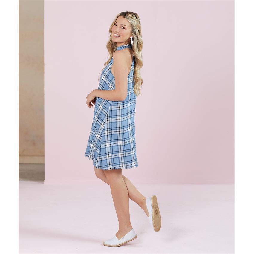 Clara Blue Plaid Dress by Mud Pie - BFF Here