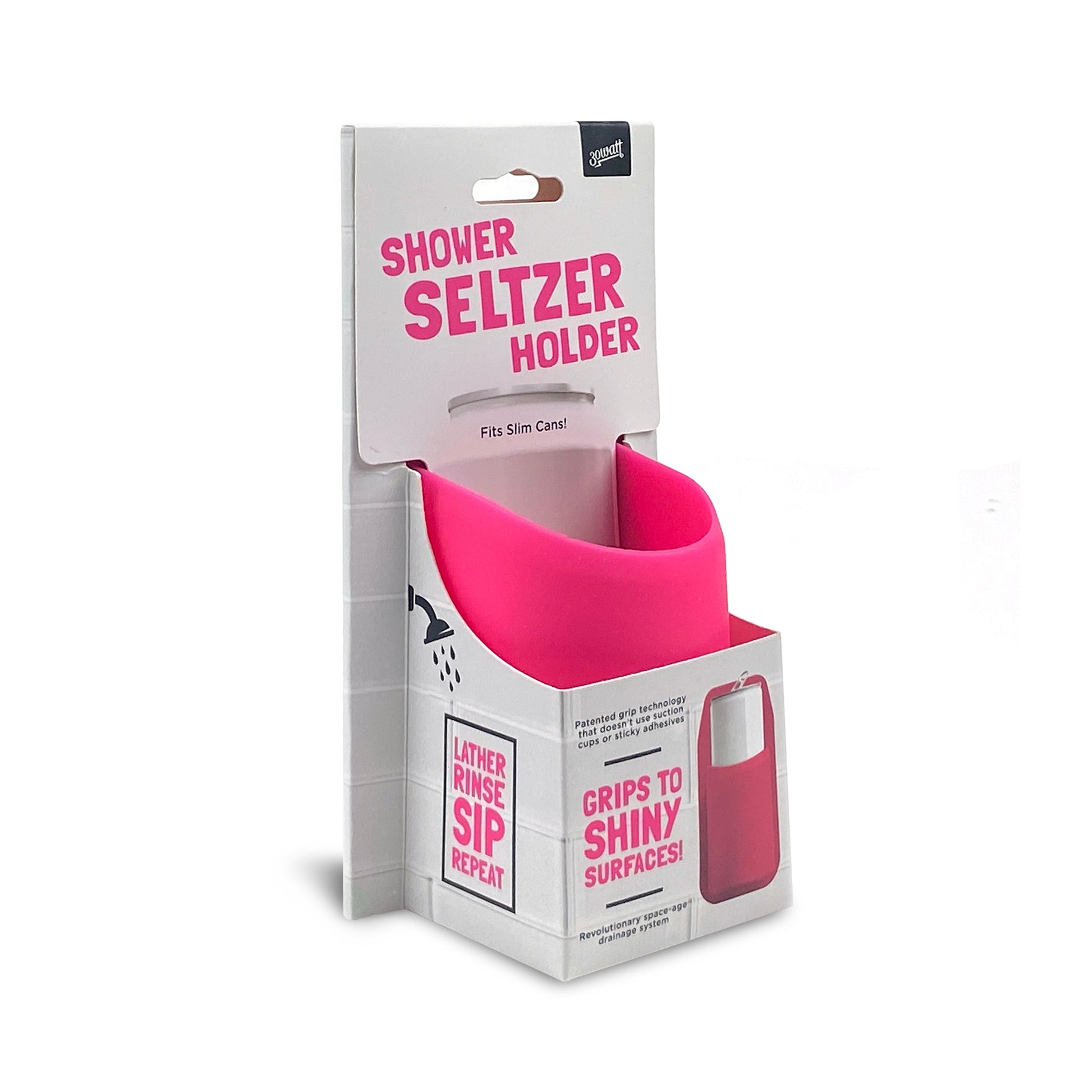 Sudski™ Seltzer Shower Holder -- Hot Pink - BFF Here