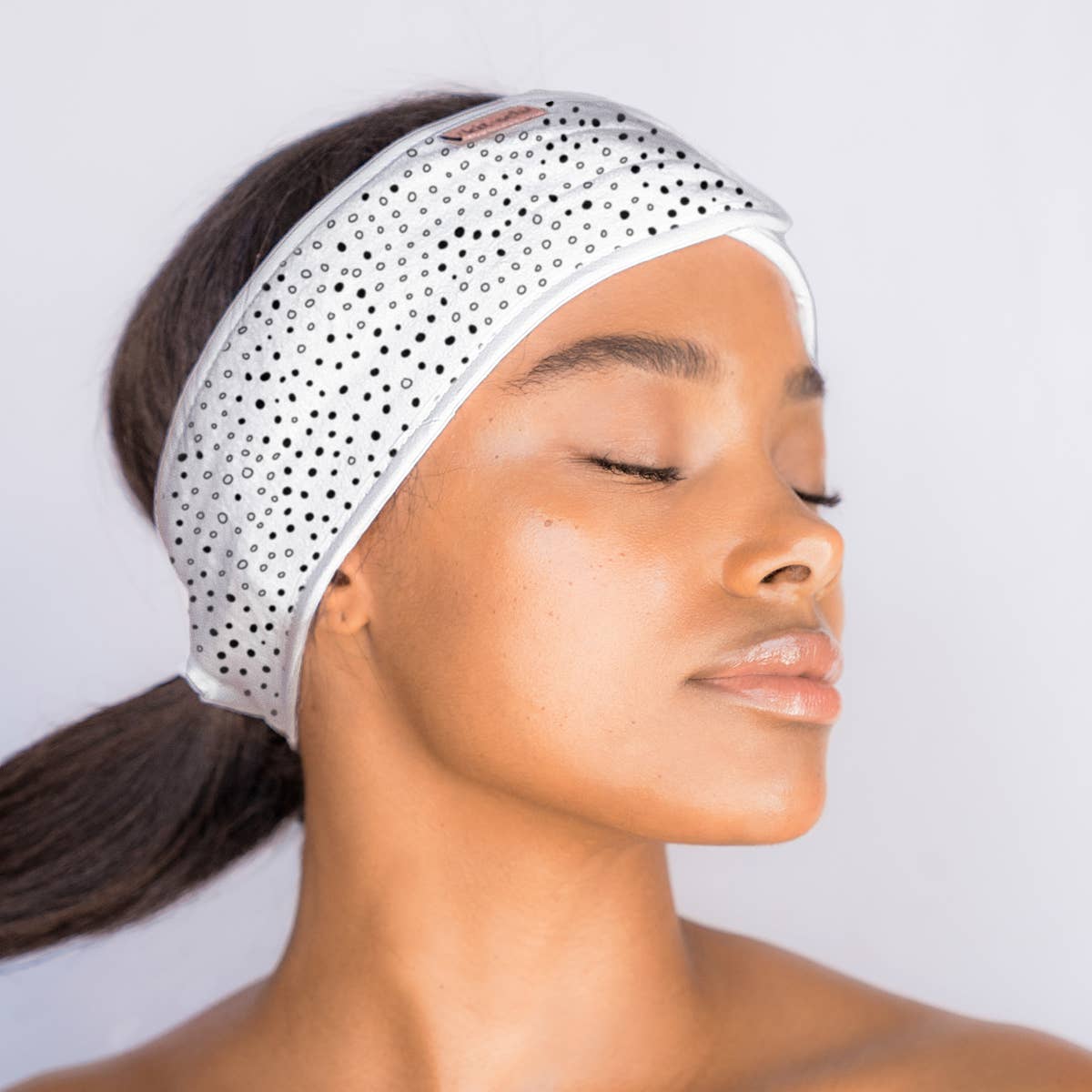 Micro Dot Microfiber Spa Headband - BFF Here