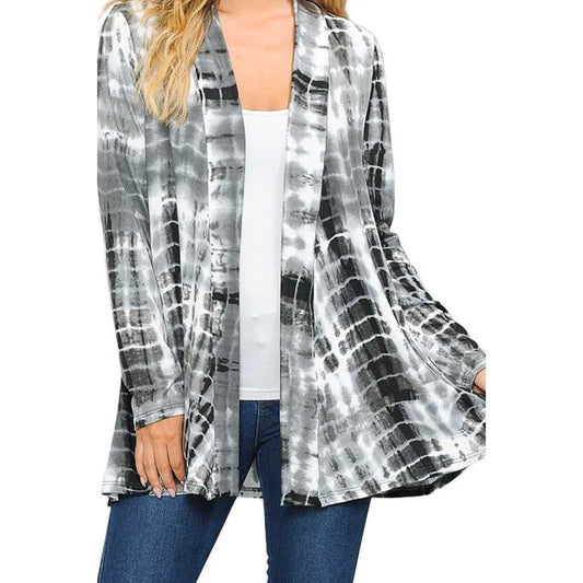 Tie Dye Open Front Cardigan -- Choice of Size - BFF Here