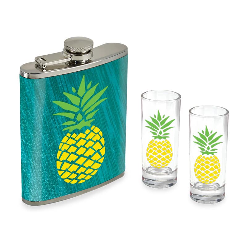 Flask and Shot Glass Set -- Choice of Style - BFF Here