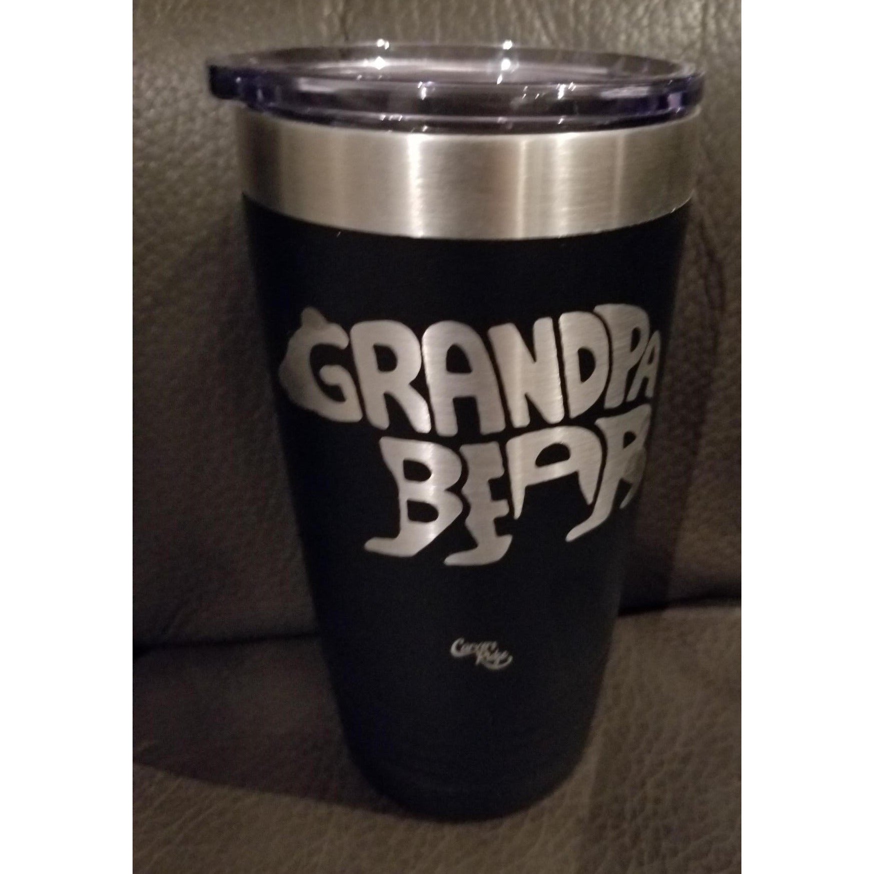 Grandpa Bear -- 20 oz Tumbler w/ Lid - BFF Here