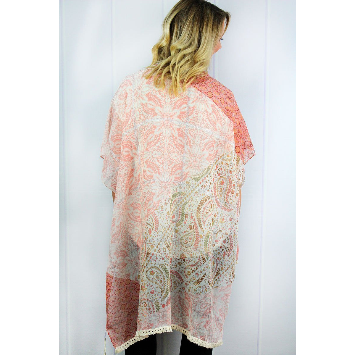 Spring Patchwork Kimono -- Blush - BFF Here