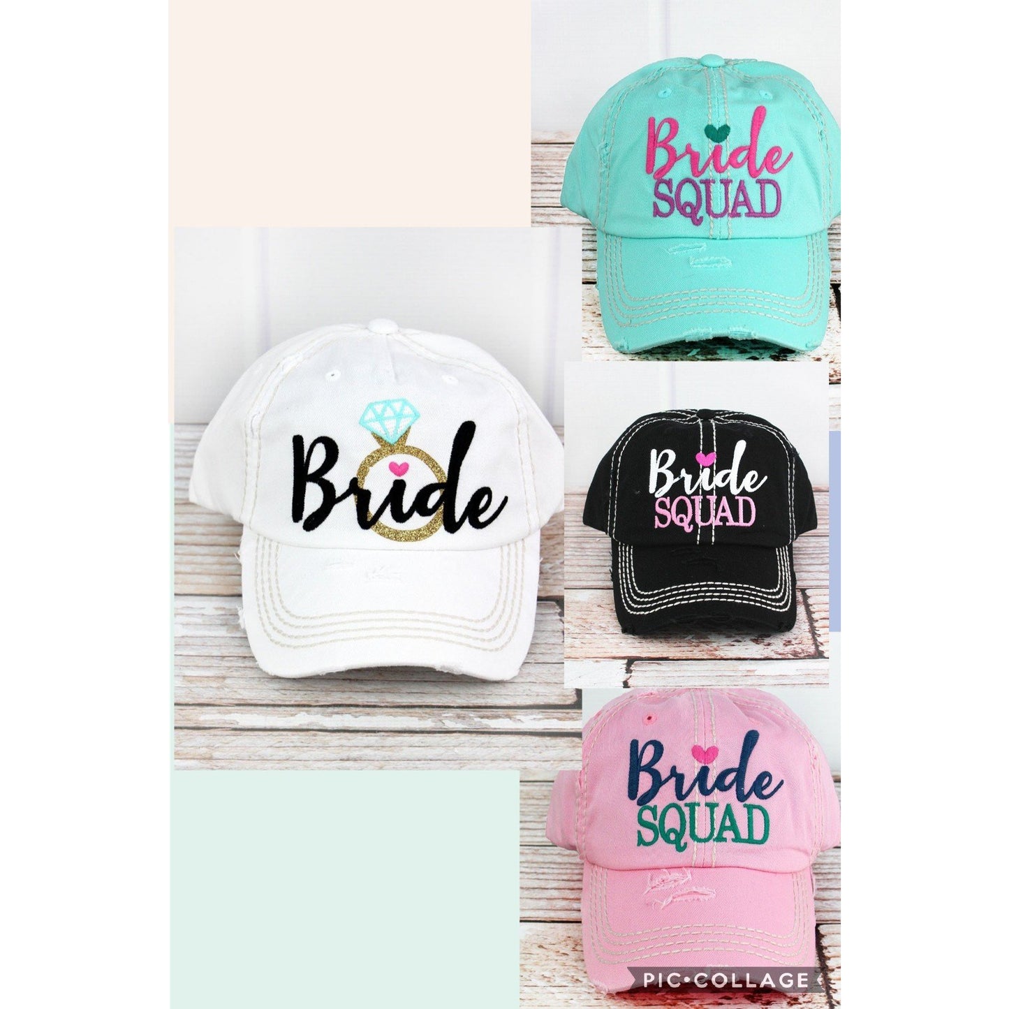 Bridal Party Squad Hats - BFF Here