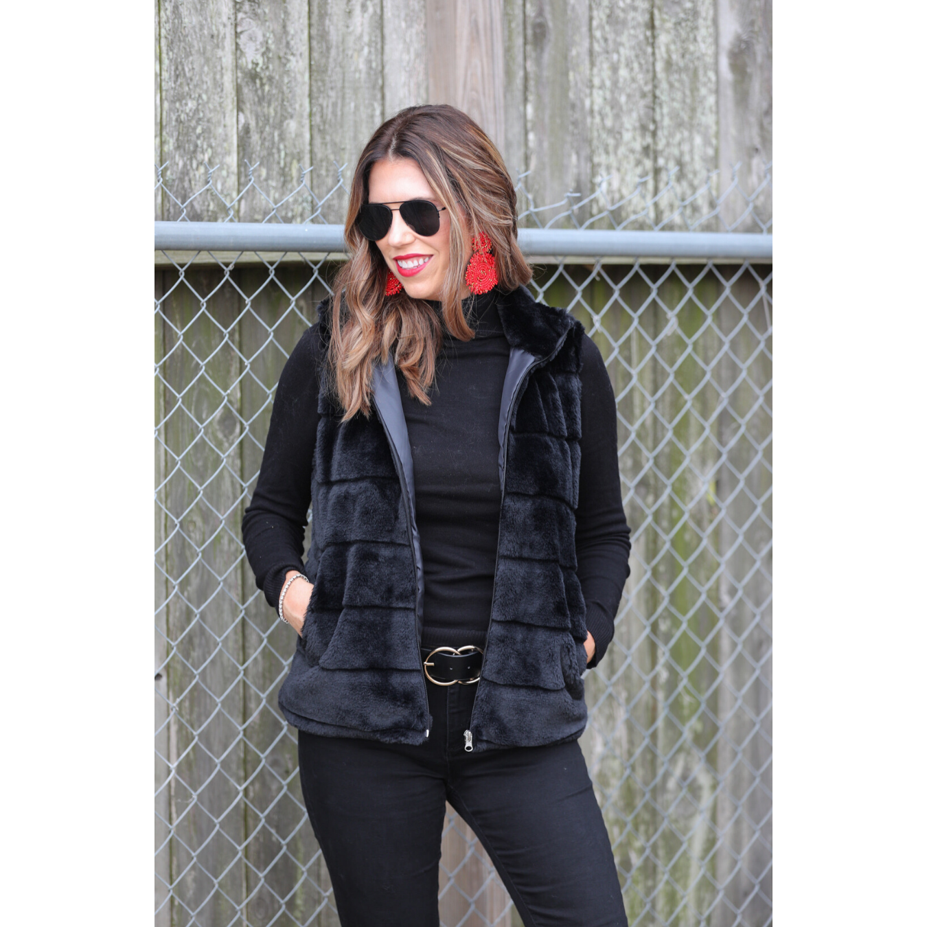 Eloise Faux Fur Vest - BFF Here