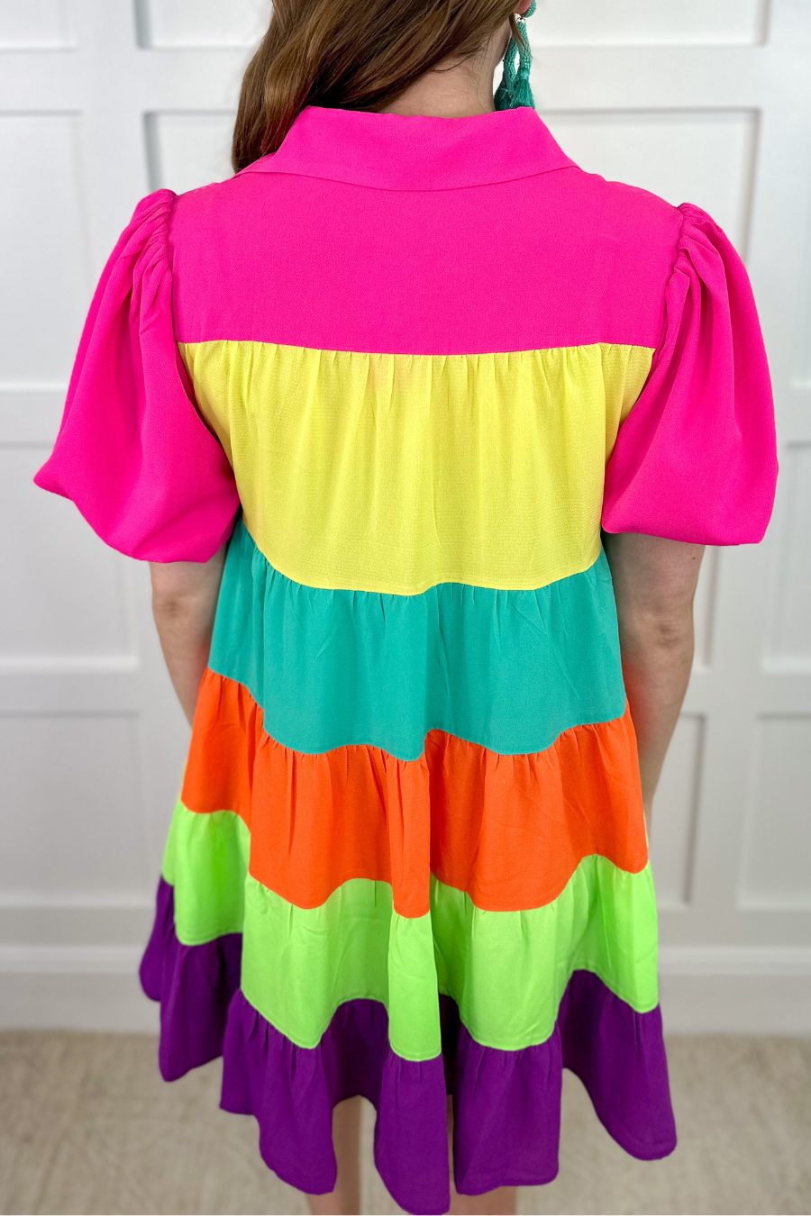 PREORDER-Rylee Rainbow Dress (Ships Middle of March) - BFF Here