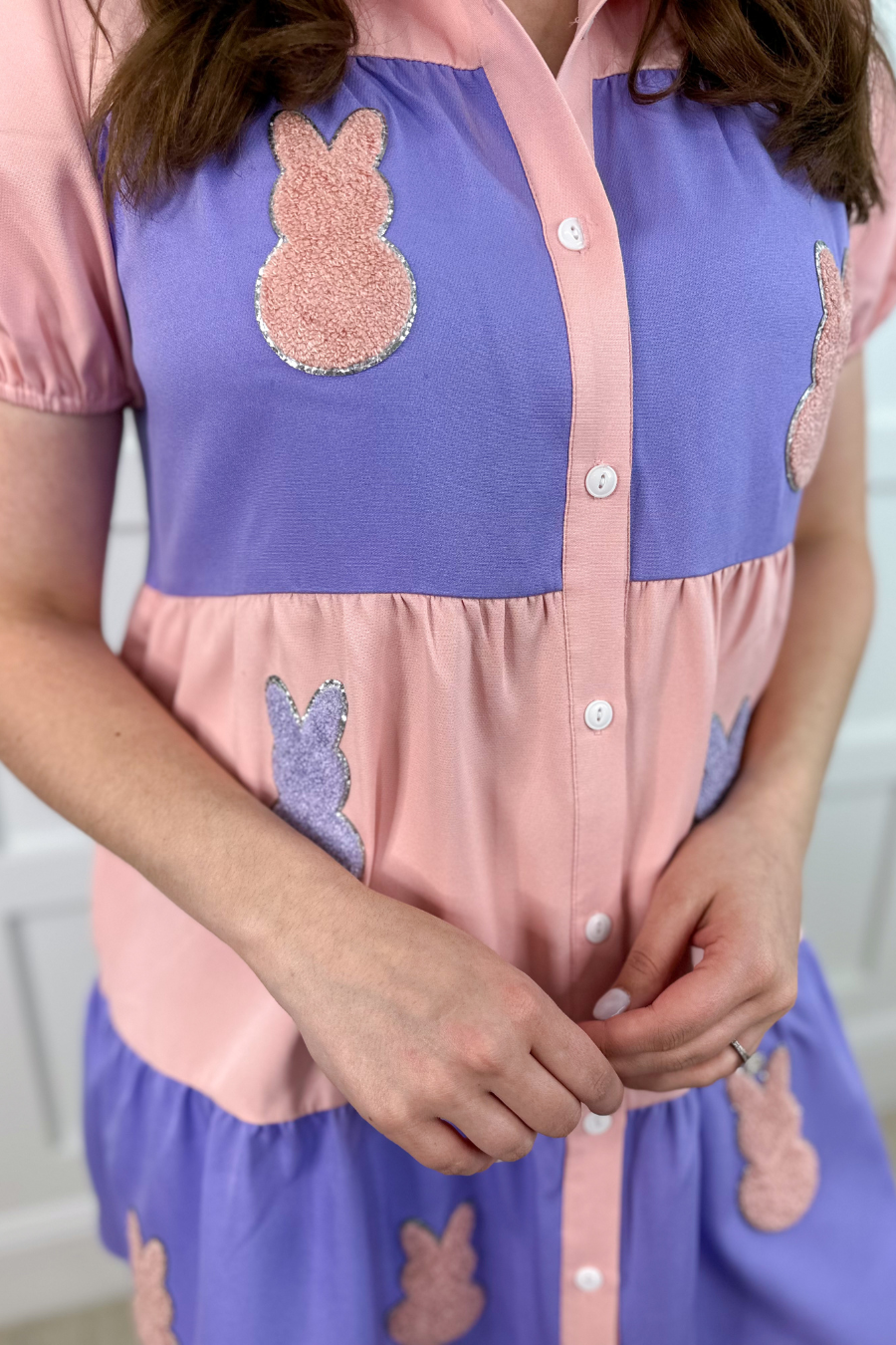 PREORDER-Easter Bunny Button Up Dress (Ships Middle of March) - BFF Here