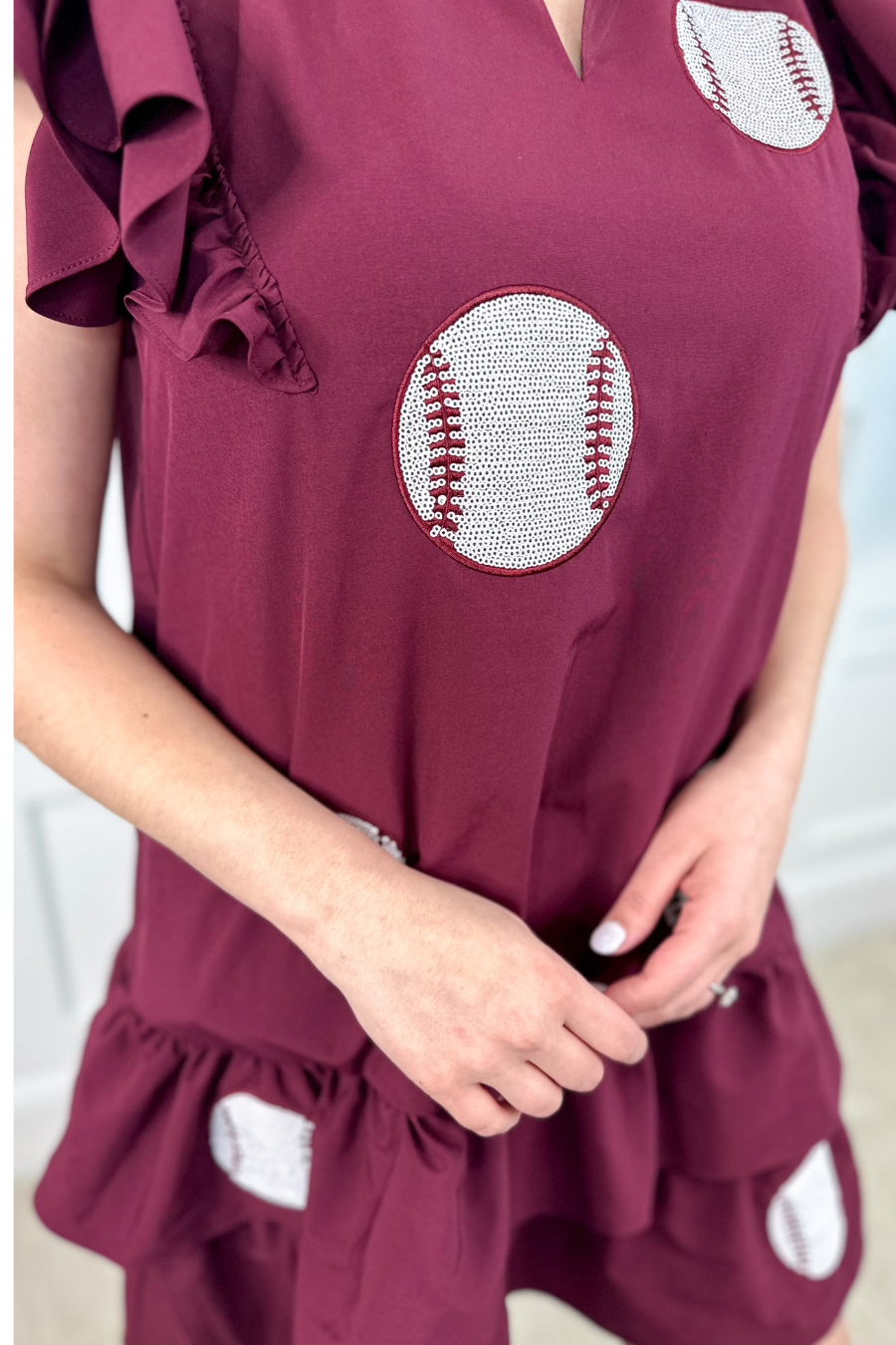 PREORDER-Baseball Fan Sequin Dress (Ships End of March) - BFF Here