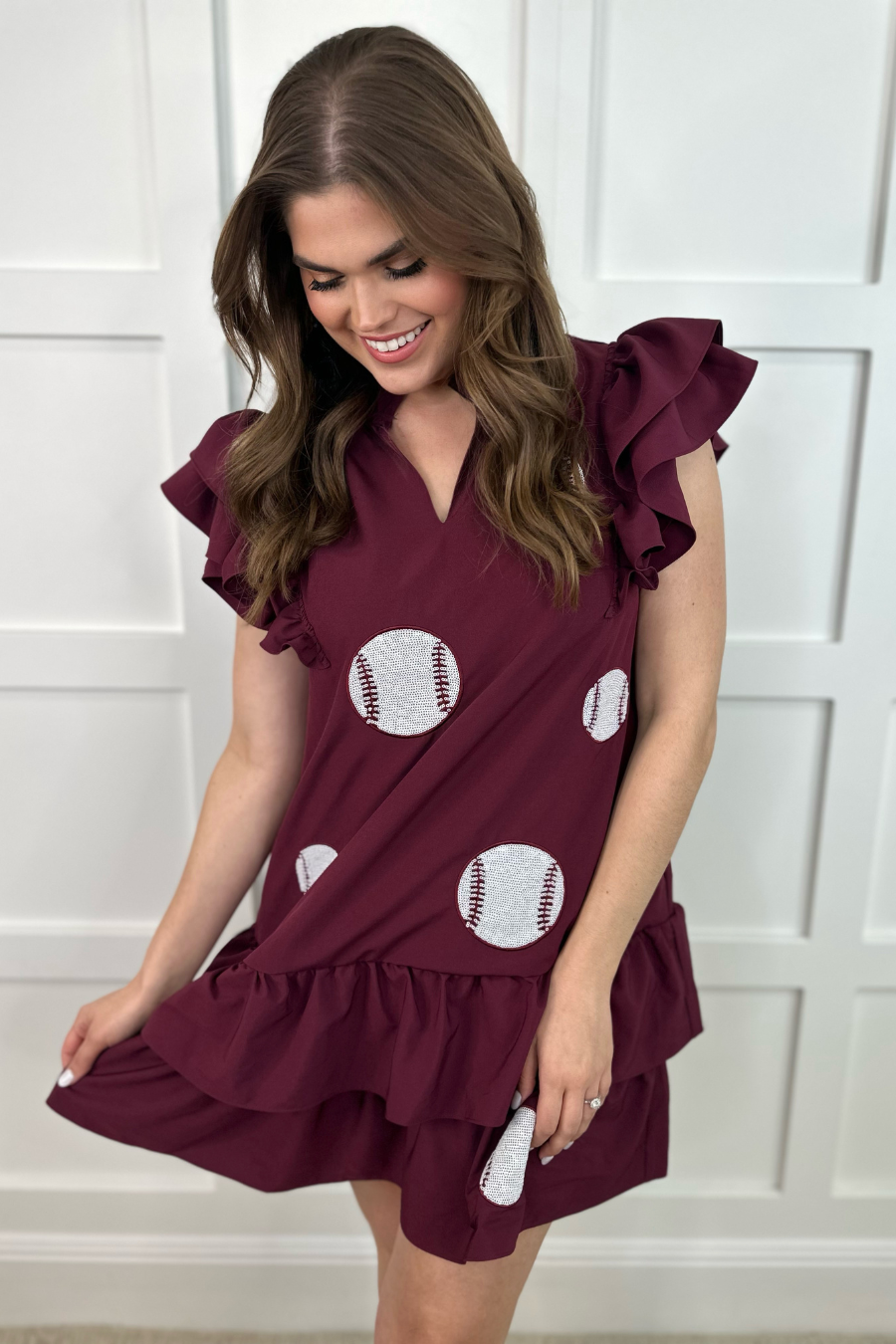 PREORDER-Baseball Fan Sequin Dress (Ships End of March) - BFF Here