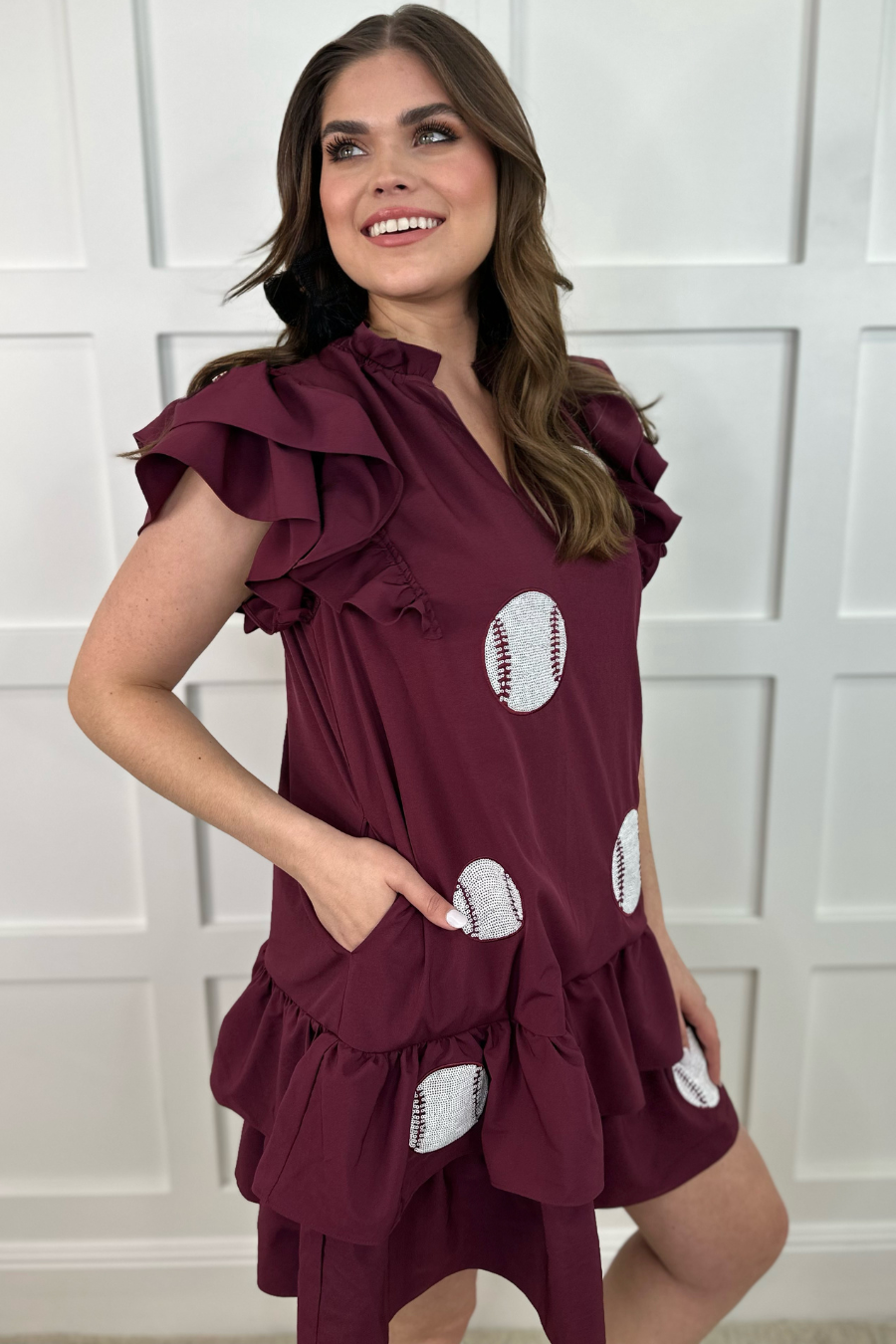 PREORDER-Baseball Fan Sequin Dress (Ships End of March) - BFF Here