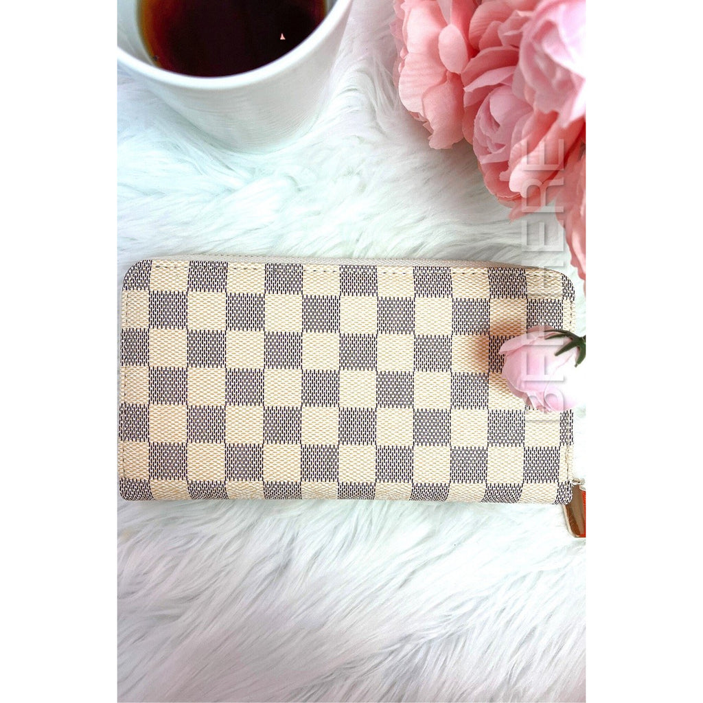 Jimmy Checkered Zippy Wallet -- Choice of Color - BFF Here
