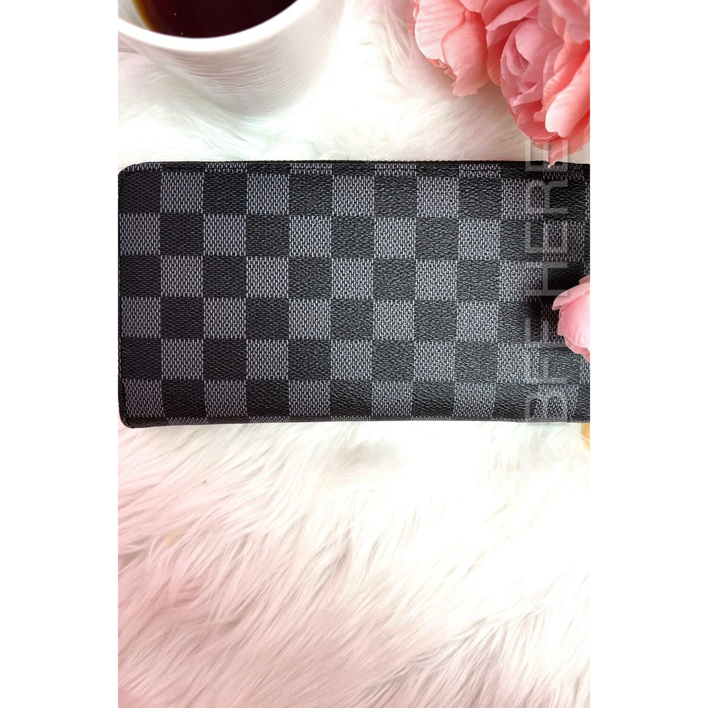 Jimmy Checkered Zippy Wallet -- Choice of Color - BFF Here