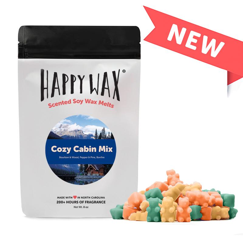 Happy Wax Soy Melts --  Cozy Cabin Mix - BFF Here