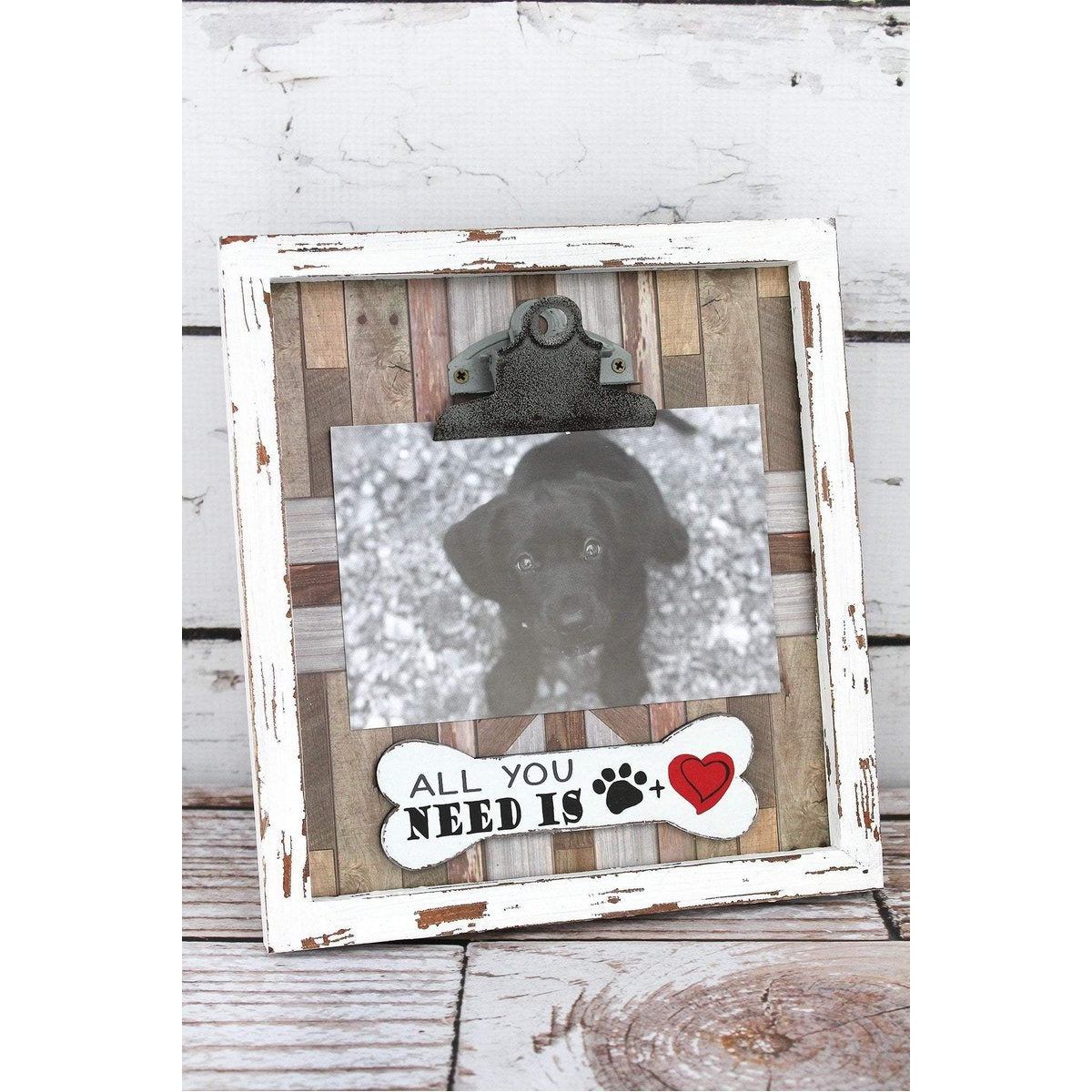 All You Need Is Dog-- Wood 4x6 Photo Frame - BFF Here