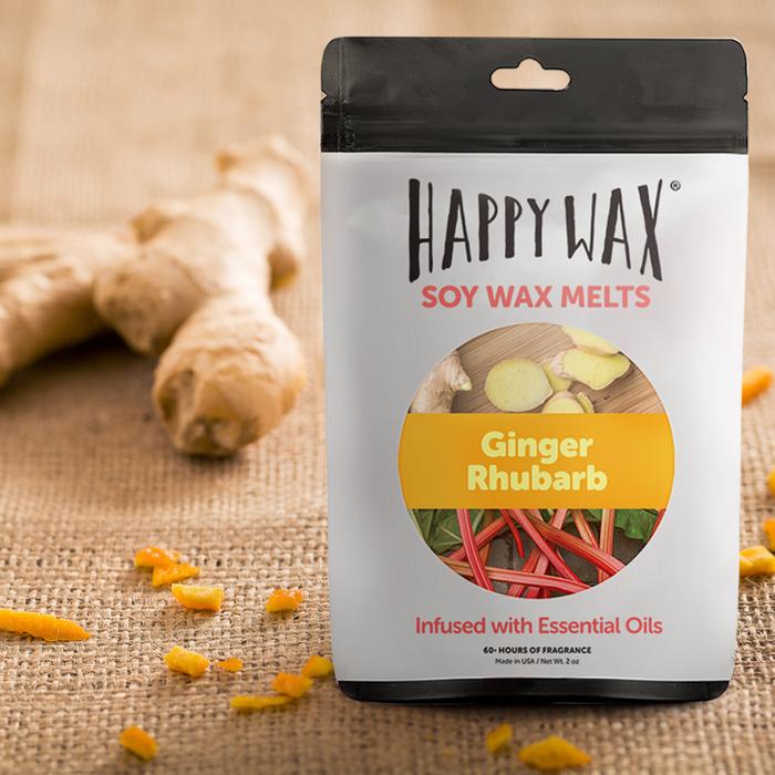 Happy Wax Soy Melts --  Ginger Rhubarb - BFF Here