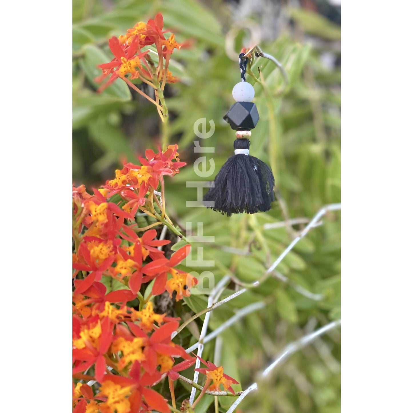 Beaded Tassel Keychain -- Choice of Color - BFF Here