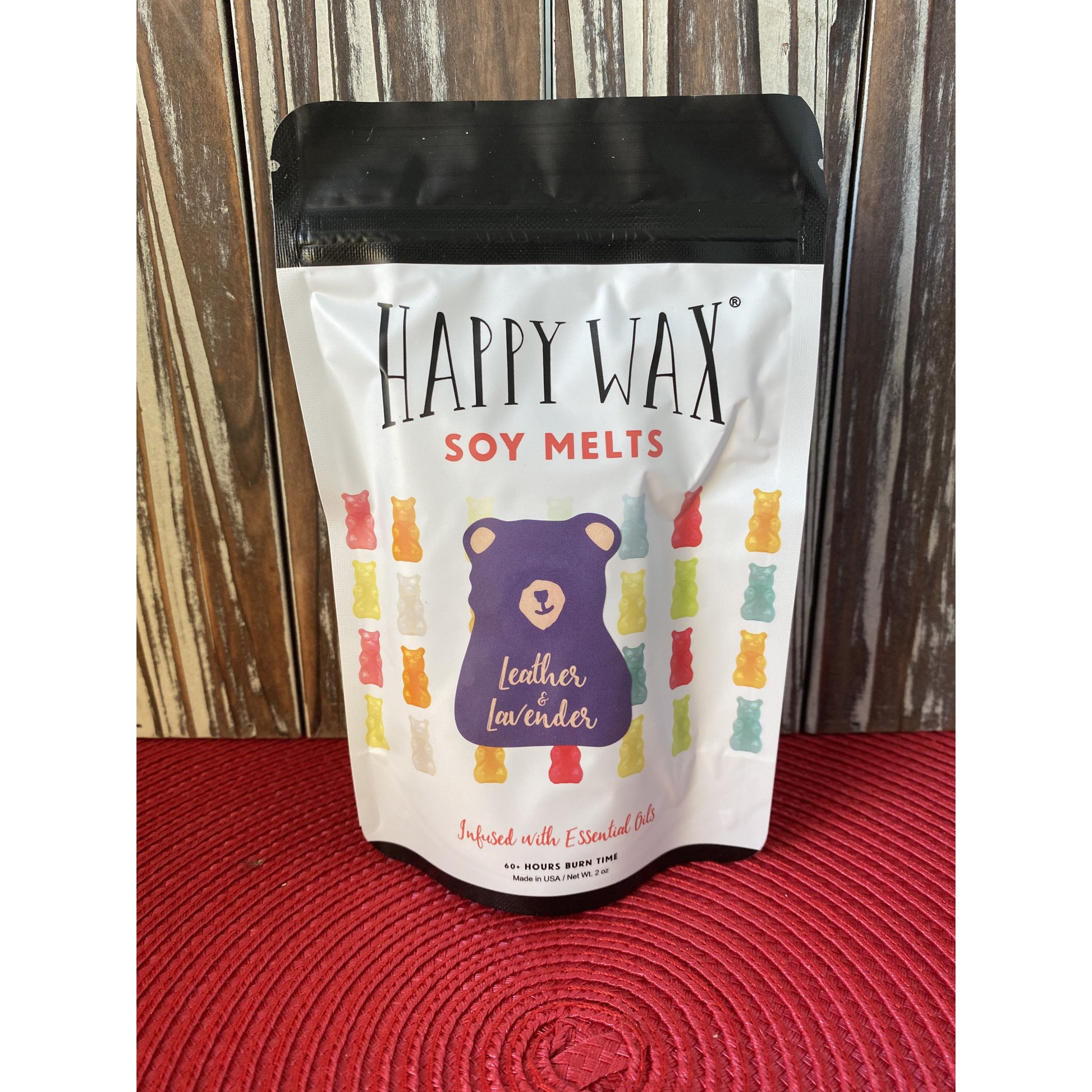 Happy Wax Soy Melts -- Leather & Lavender - BFF Here