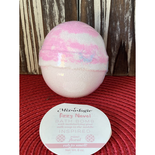 Mixologie's Inspired (Rose Floral) Fuzzy Navel Bath Bomb - BFF Here