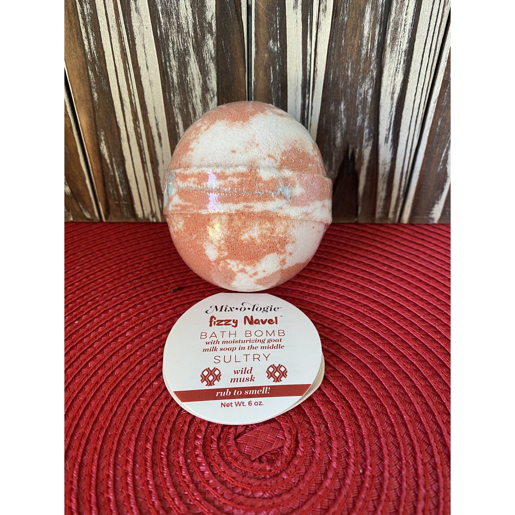 Mixologie's Sultry (Wild Musk) Fuzzy Navel Bath Bomb - BFF Here