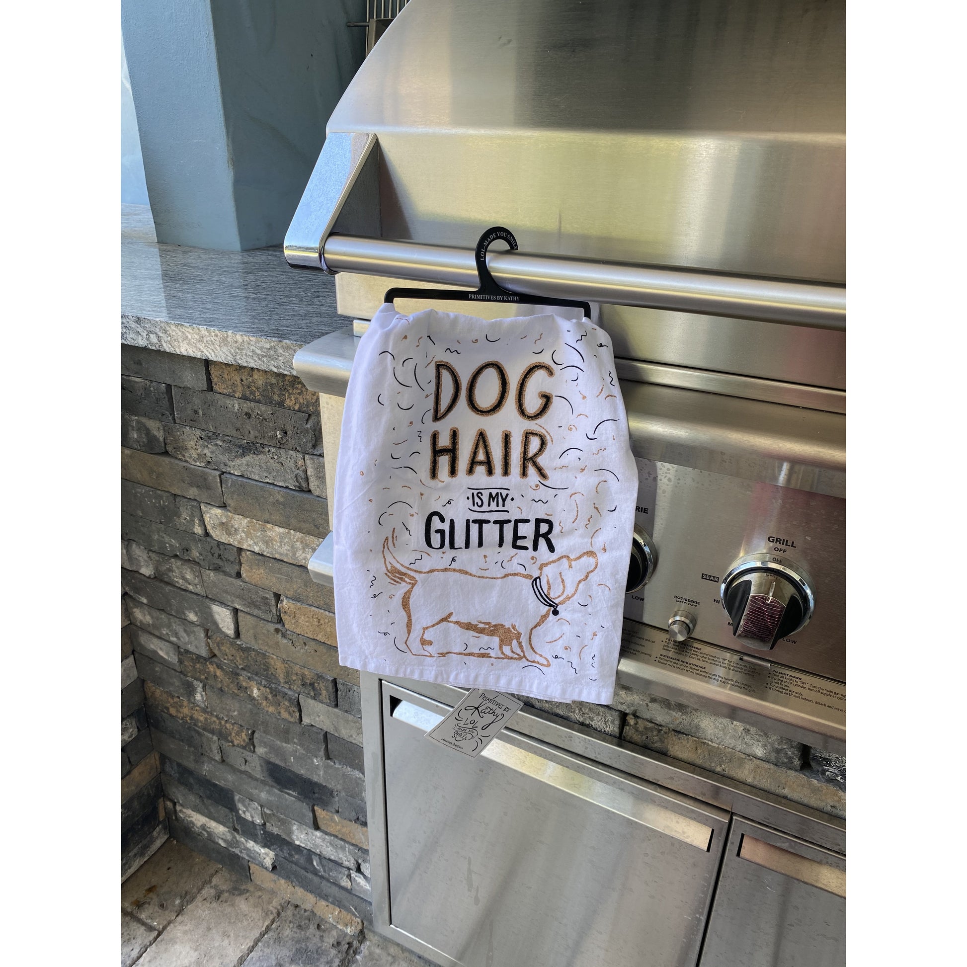 "Dog Hair Is My Glitter" Kitchen Towel by PBK - BFF Here