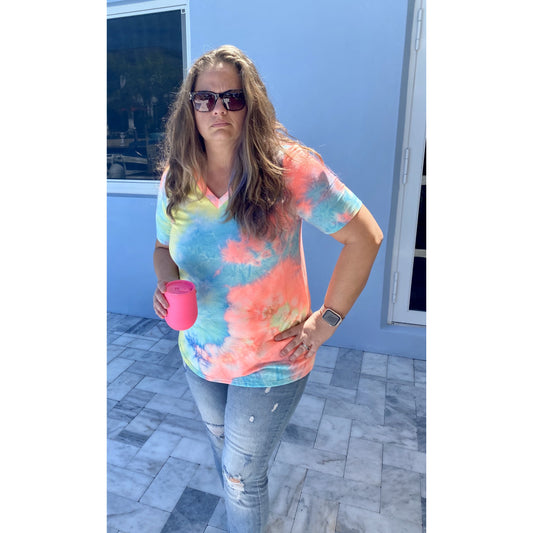 Tie Dye Short Sleeve Top - BFF Here